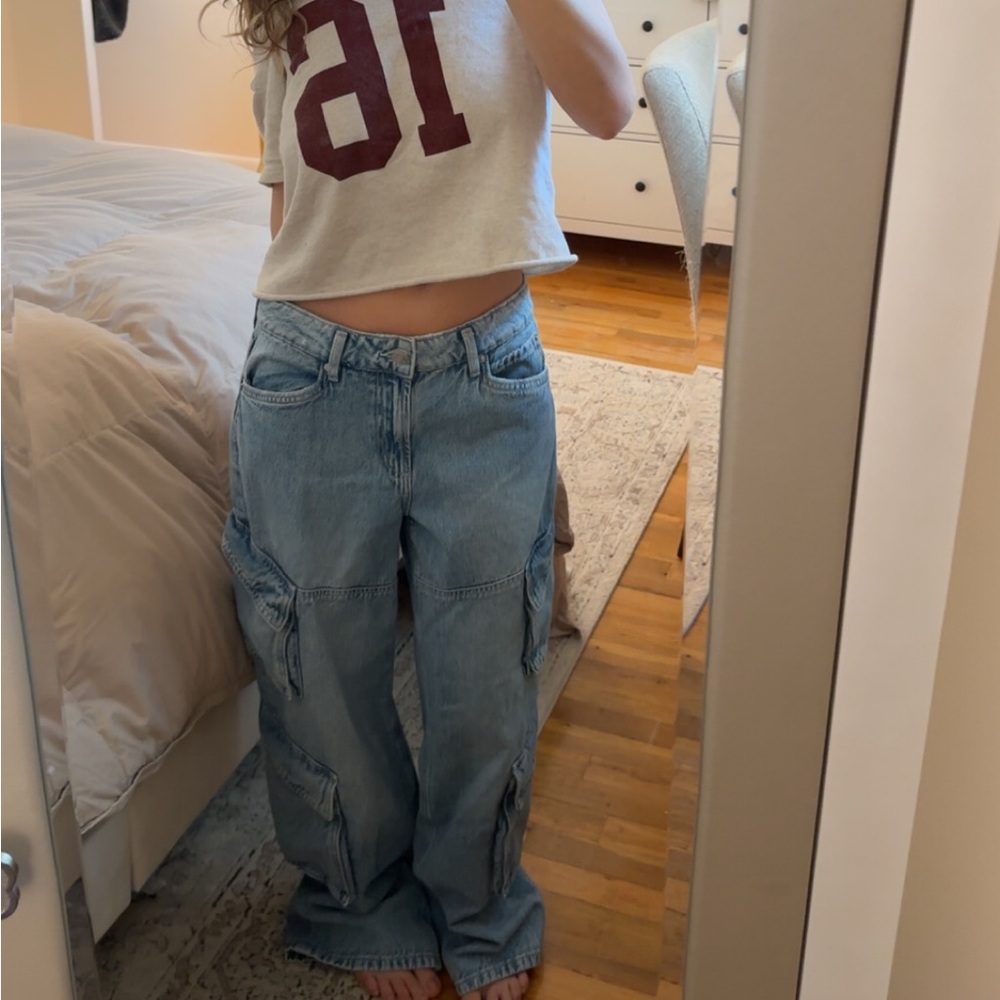 Garage Light Blue Cargo Jeans - Picture 4 of 4